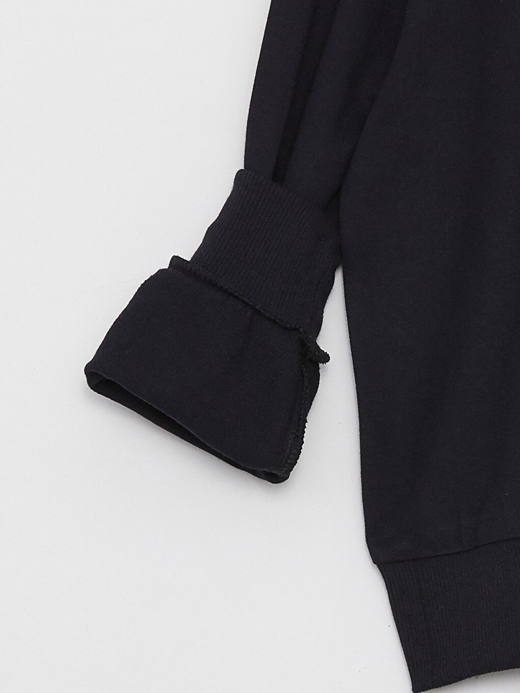 Lacivert Bisiklet Yaka Baskılı Uzun Kollu Erkek Çocuk Sweatshirt ve Eşofman Alt 2'li Takım-2