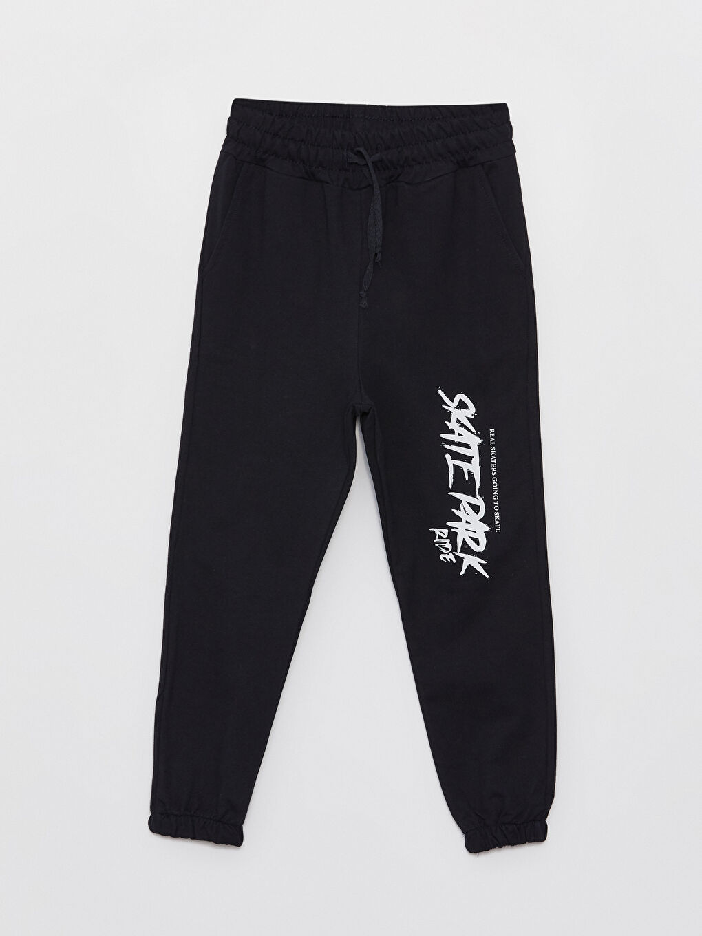 Lacivert Bisiklet Yaka Baskılı Uzun Kollu Erkek Çocuk Sweatshirt ve Eşofman Alt 2'li Takım-4