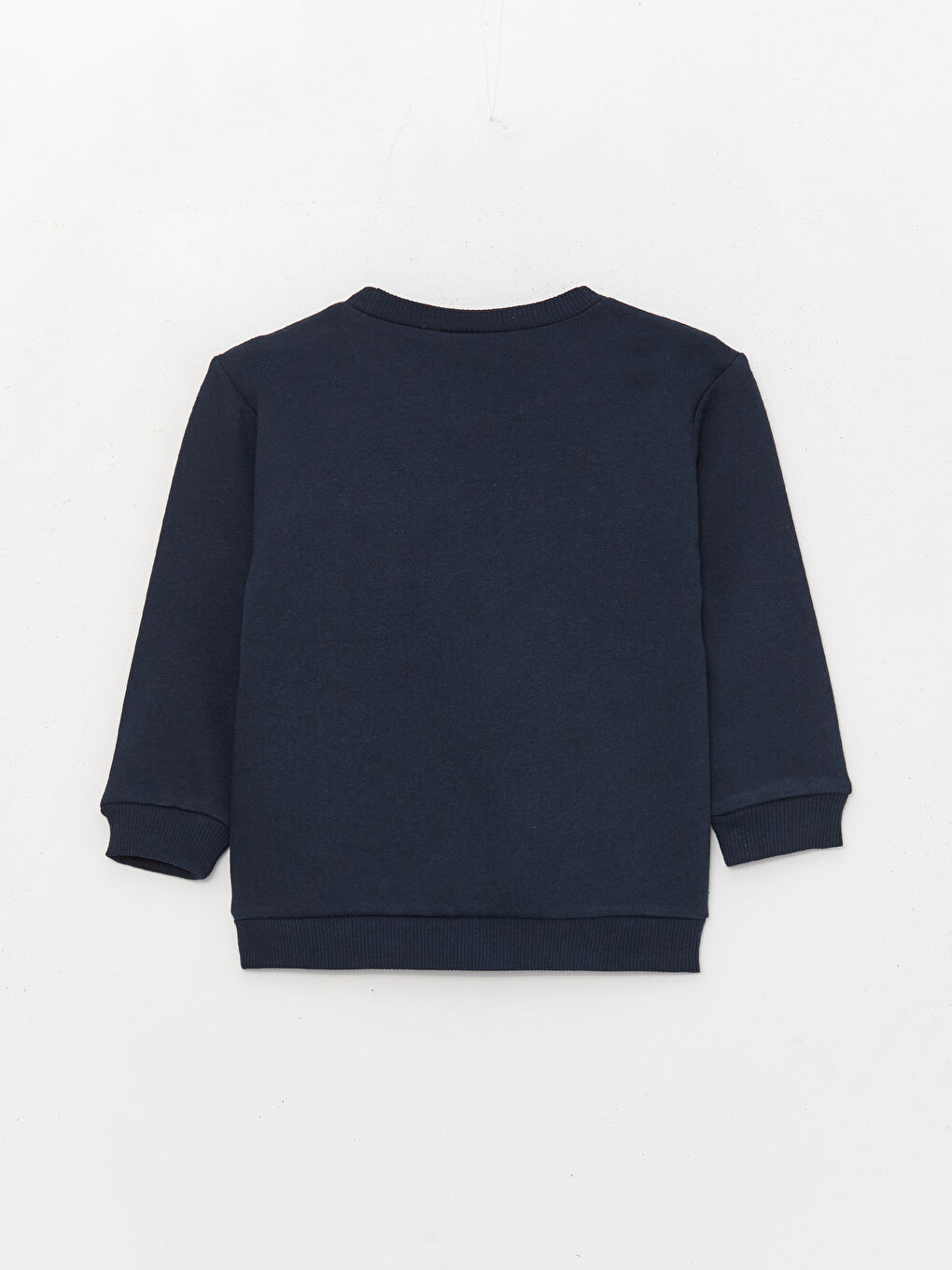 Lacivert Bisiklet Yaka Baskılı Uzun Kollu Erkek Bebek Sweatshirt ve Eşofman Altı 2'li Takım-2