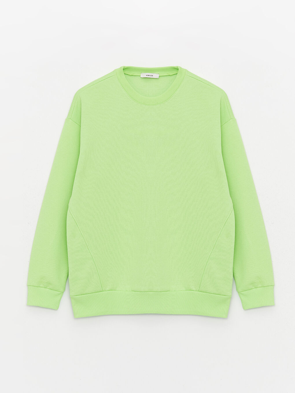 LCW ECO Yeşil Bisiklet Yaka Uzun Kollu Erkek Sweatshirt - 5