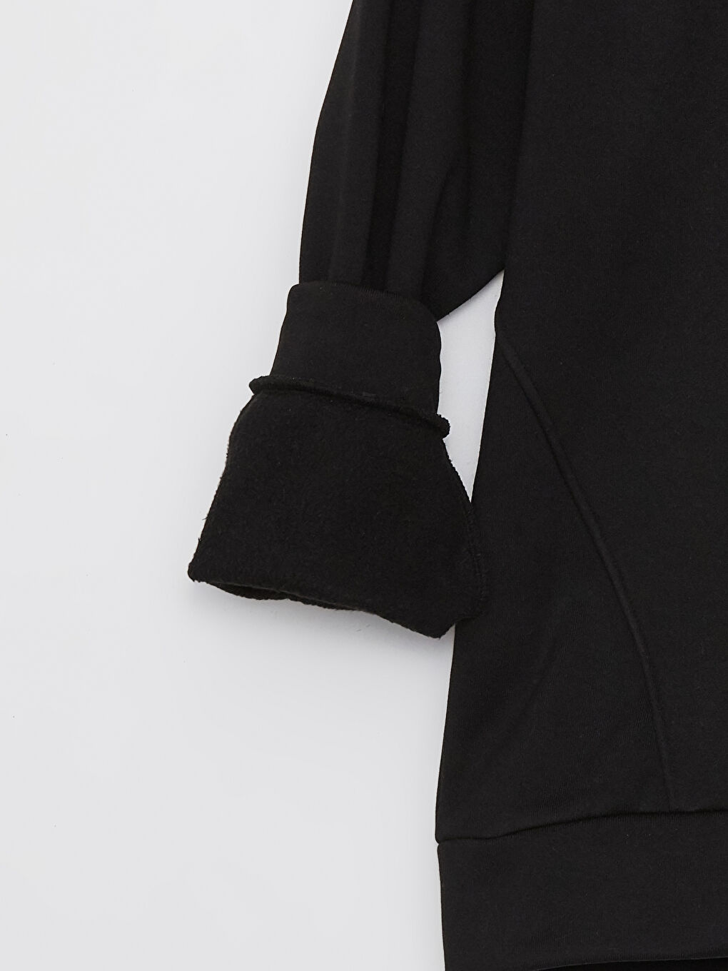 Siyah Bisiklet Yaka Uzun Kollu Erkek Sweatshirt-6