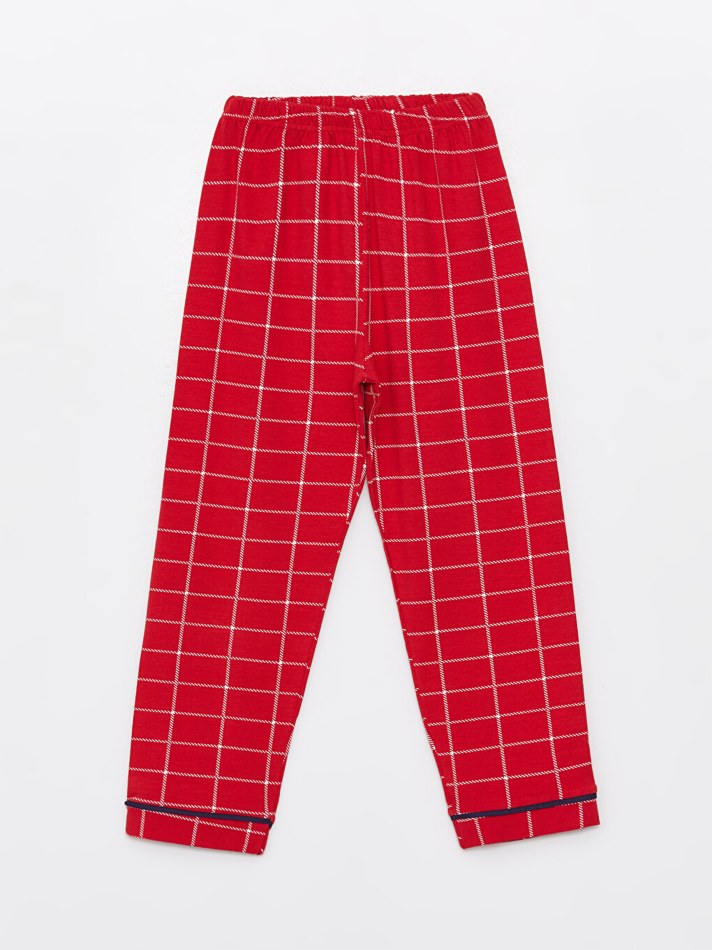 Kırmızı Gömlek Yaka Baskılı Uzun Kollu Erkek Çocuk Pijama Takımı-2