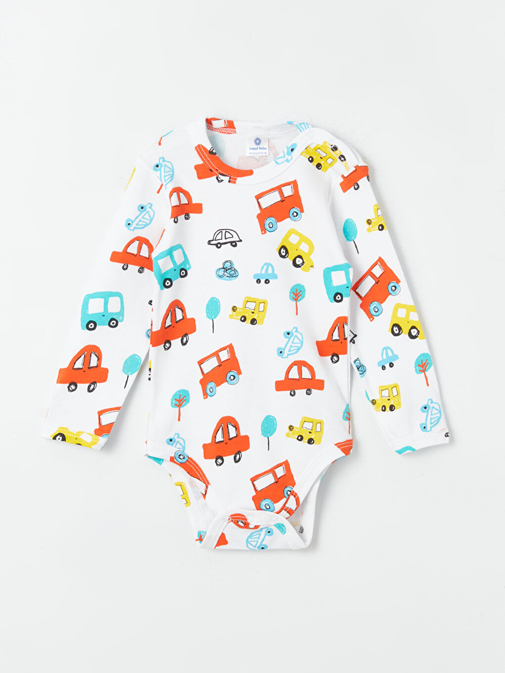 Turkuaz Bisiklet Yaka Baskılı Erkek Bebek Çıtçıtlı Bodysuit 2'li-4