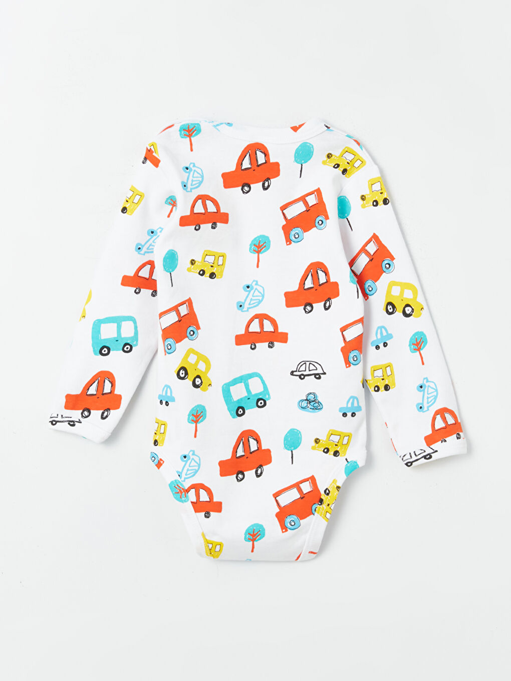 Turkuaz Bisiklet Yaka Baskılı Erkek Bebek Çıtçıtlı Bodysuit 2'li-6