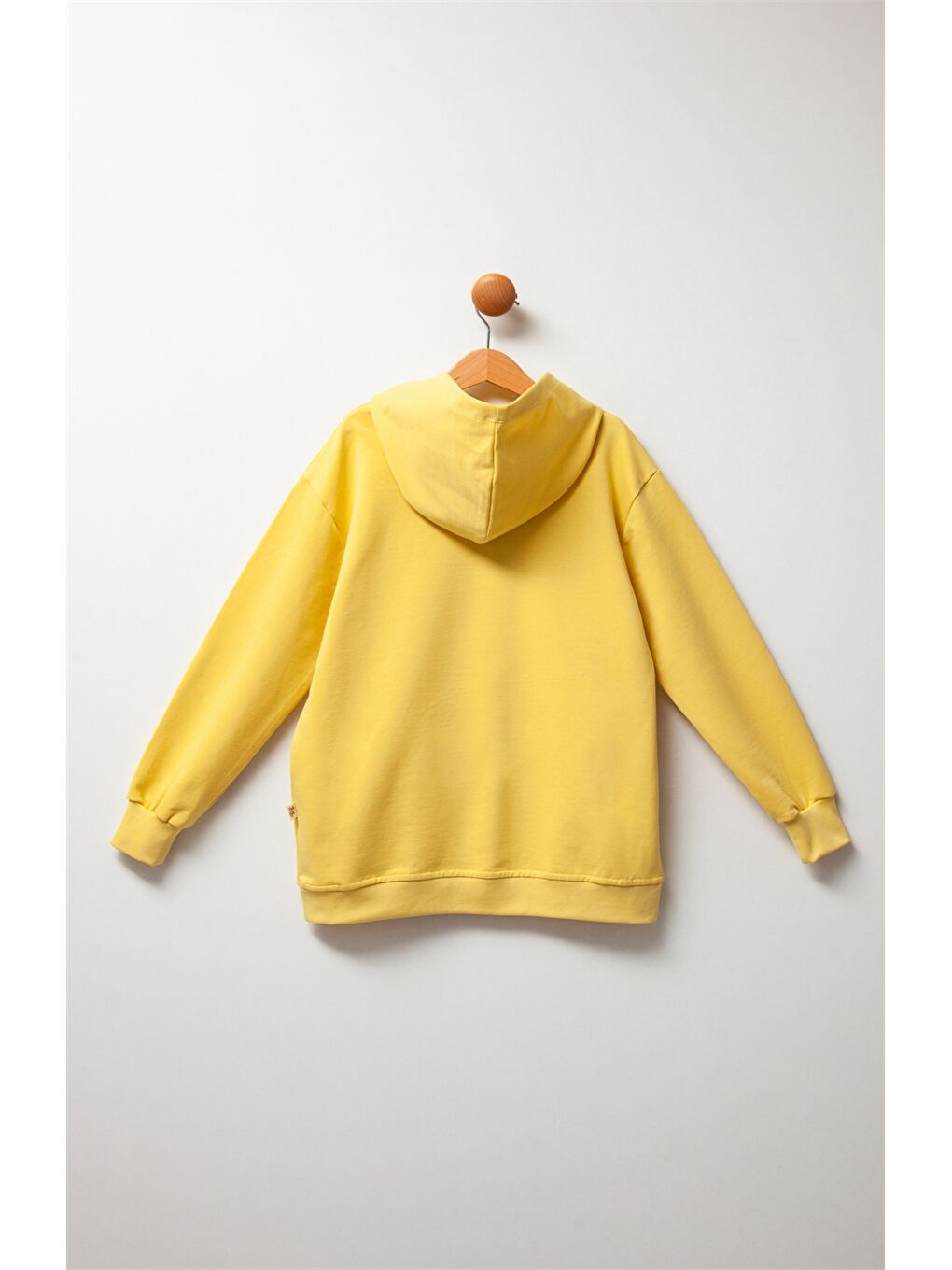 Sarı Baskılı Uzun Kollu Erkek Çocuk Hoodie-1