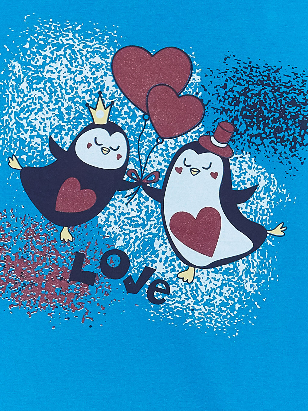 Mavi Bisiklet Yaka Baskılı Uzun Kollu Kız Çocuk Pijama Takımı-2