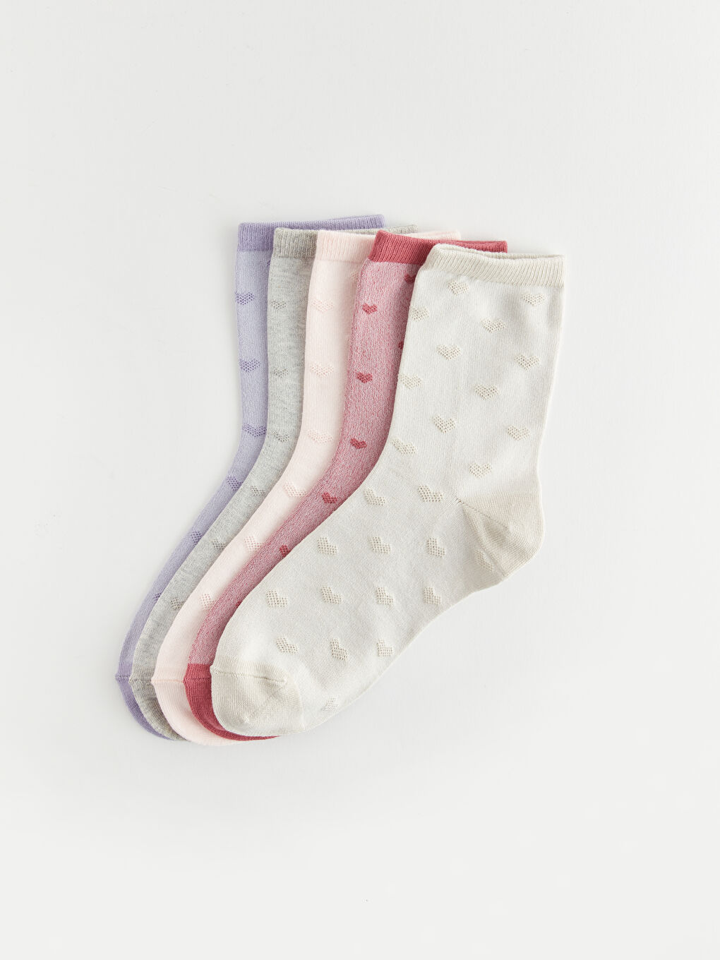 Karışık Desenli Kadın Soket Çorap 5'li-1