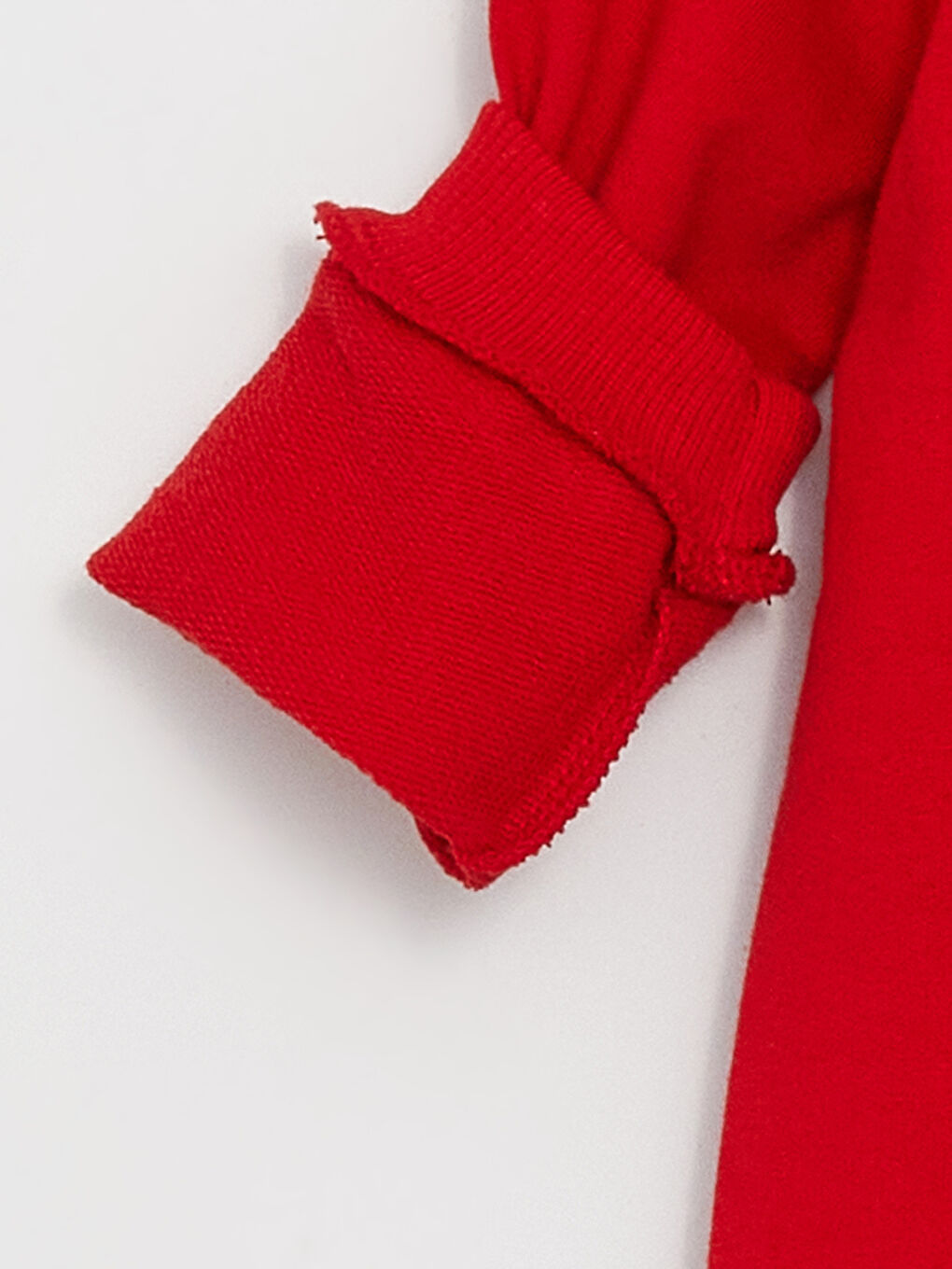 Kırmızı Bisiklet Yaka Uzun Kollu Yılbaşı Temalı Erkek Bebek Tulum ve Şapka-3