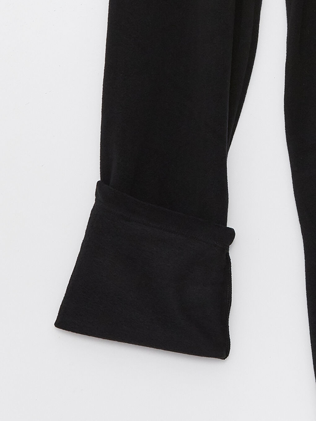 Siyah Standart Kalıp Erkek Polar Pijama Altı-1