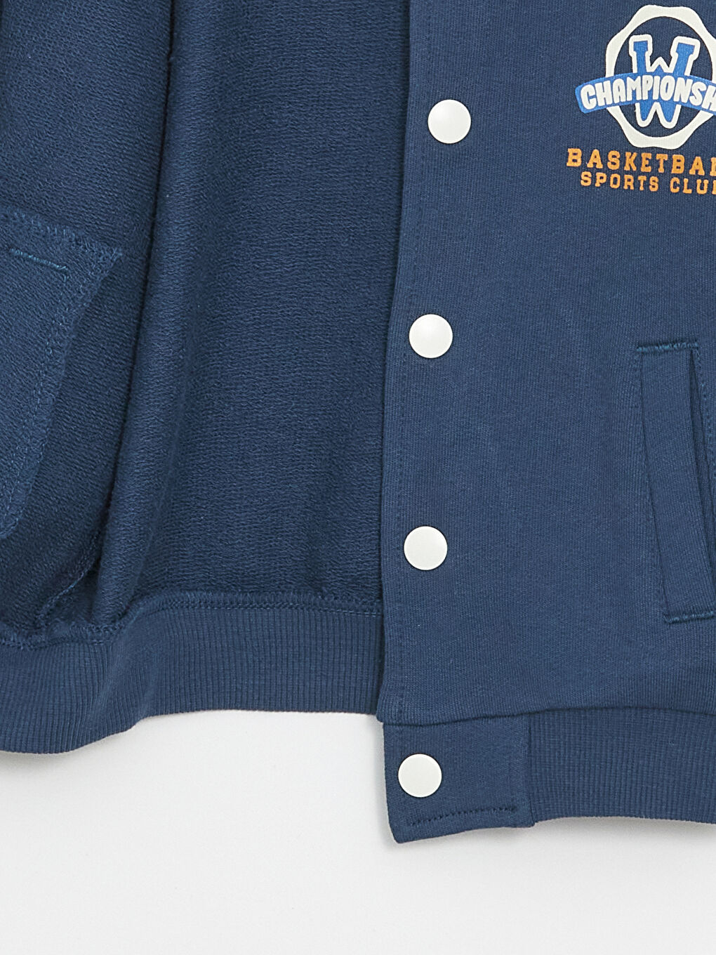 İndigo Kolej Yaka Uzun Kollu Erkek Bebek Bomber Ceket-1