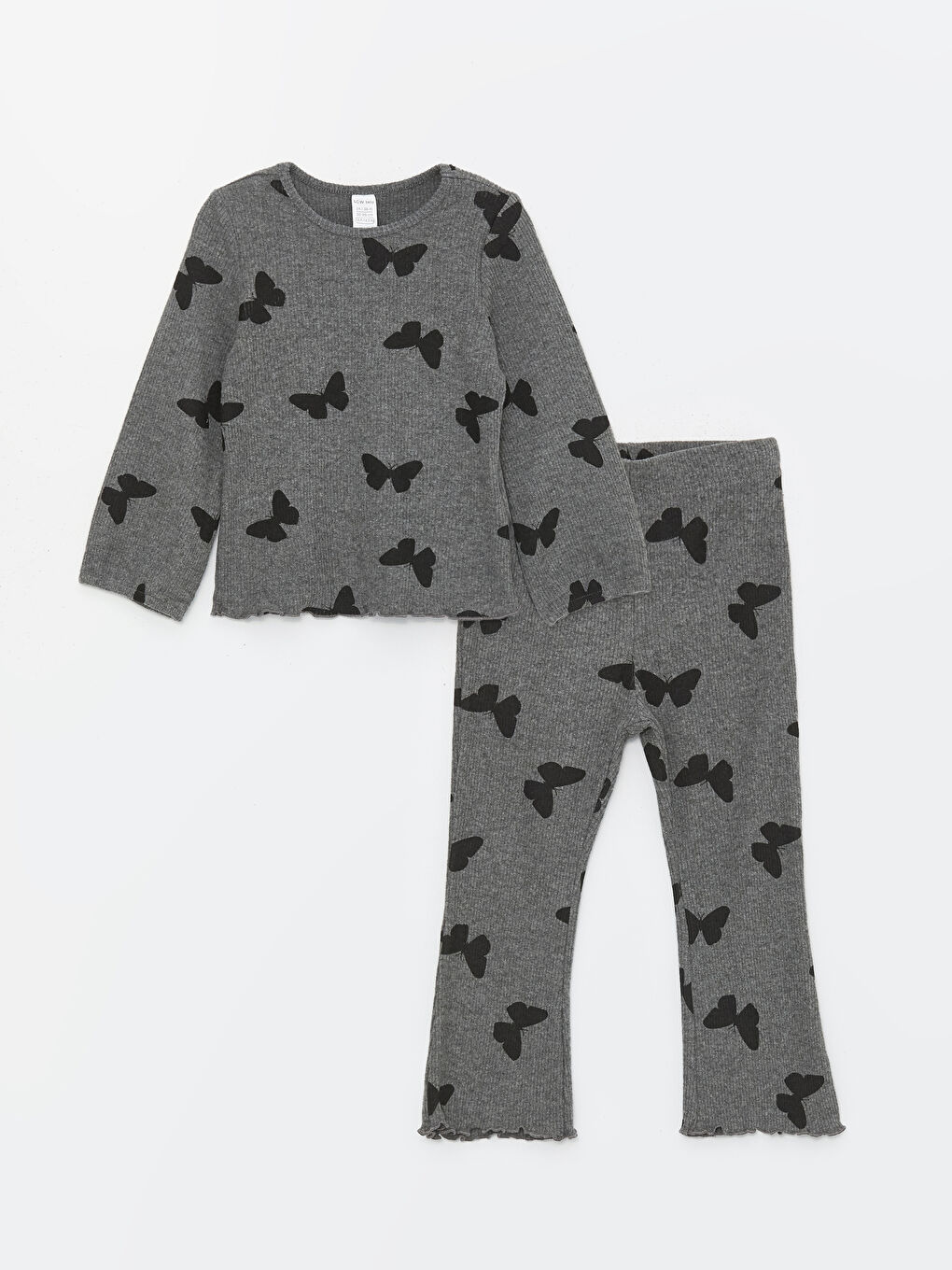 Костюм з круглим вирізом горловини, довгим рукавом для дівчаток, світшот і колготки, набір з 2 упаковок-2