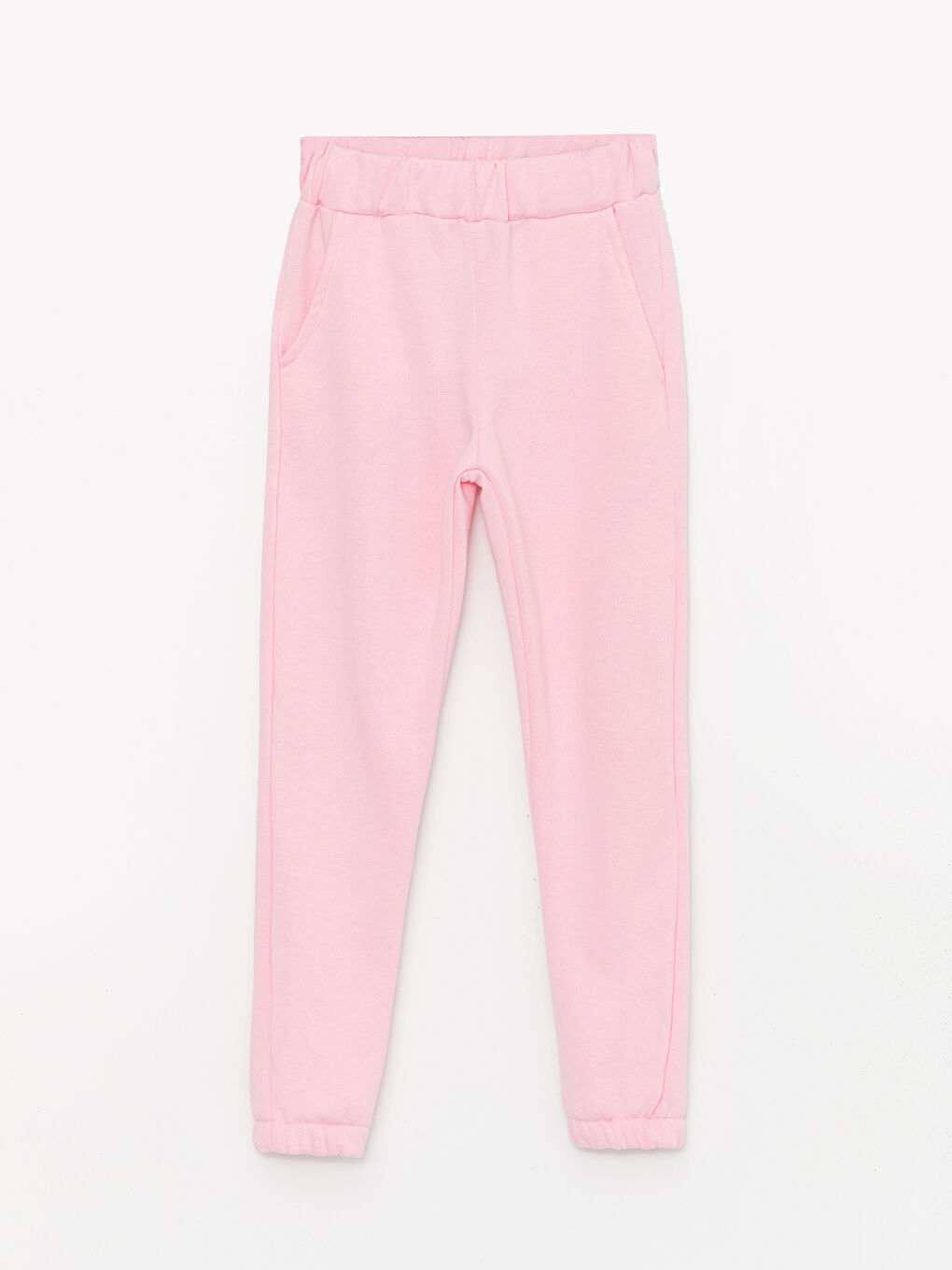 Pembe Beli Lastikli Basic Kız Çocuk Eşofman Altı