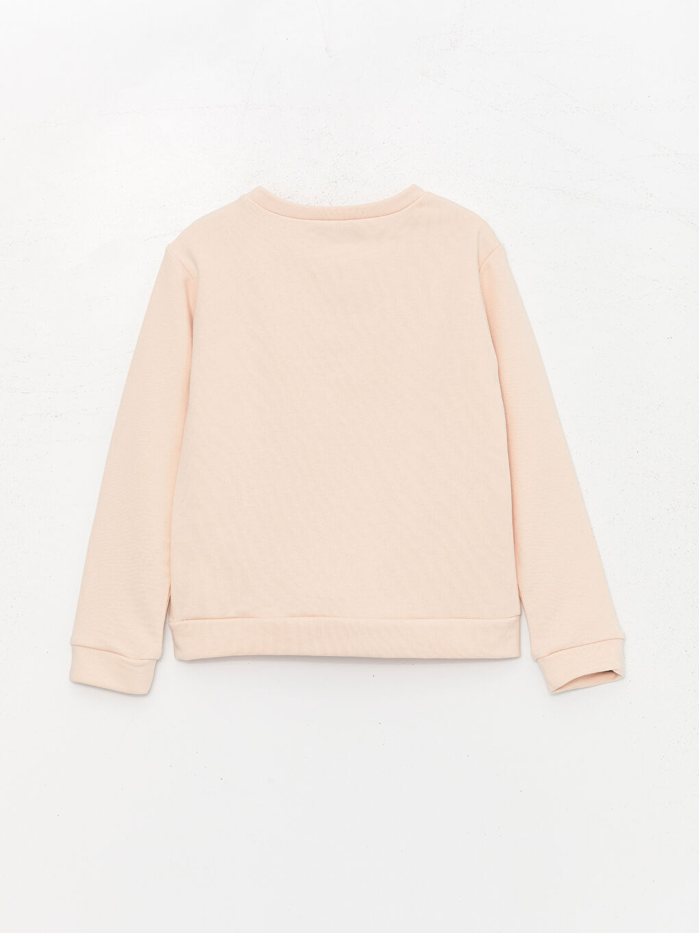 Pembe Bisiklet Yaka Baskılı Uzun Kollu Kız Çocuk Sweatshirt-1