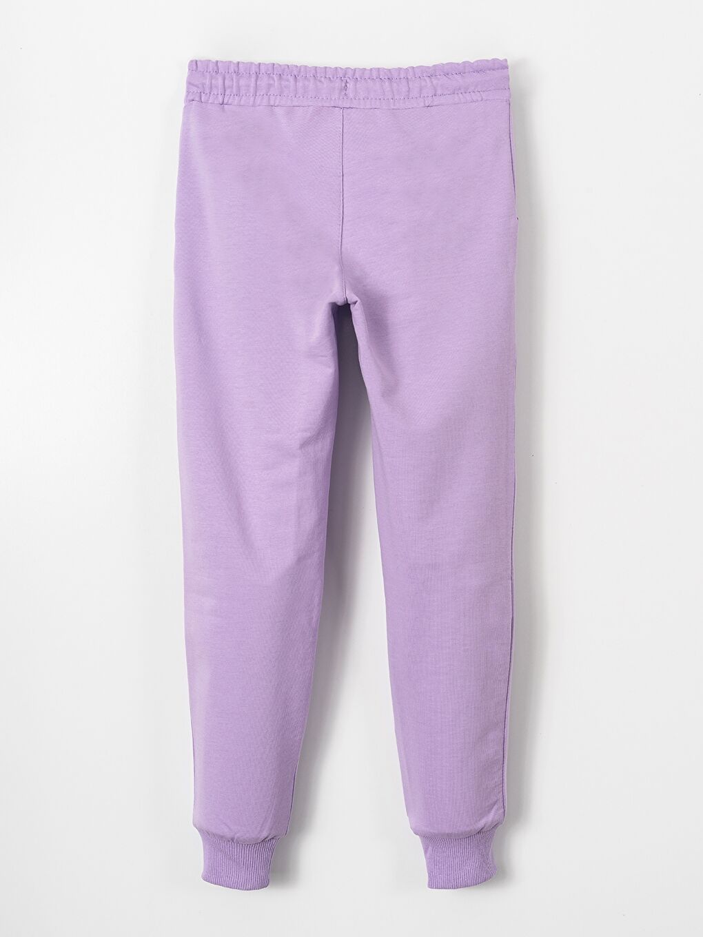 Lila Beli Lastikli Basic Kız Çocuk Eşofman Altı-1