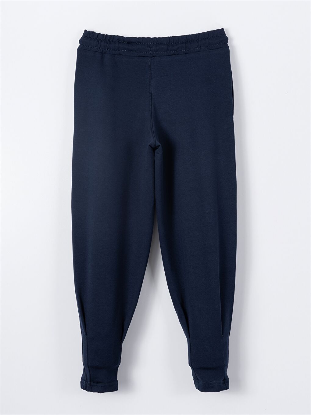 Lacivert Beli Lastikli Baskılı Kız Çocuk Eşofman Altı-1