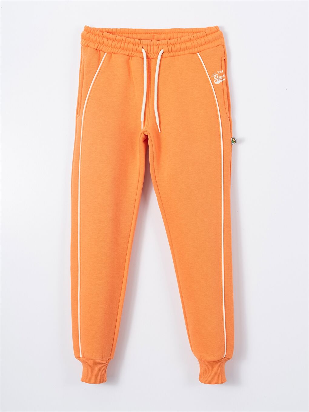 Turuncu Beli Lastikli Kız Çocuk Eşofman Altı