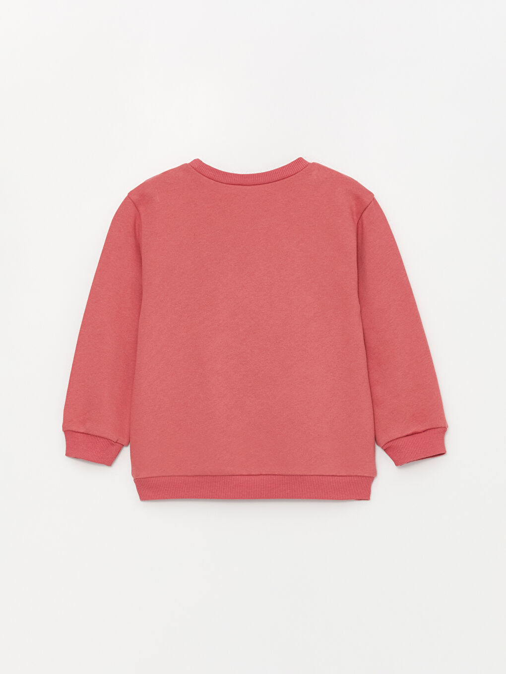 Pembe Bisiklet Yaka Uzun Kollu Baskılı Kız Bebek Sweatshirt ve Eşofman Alt 2'li Takım-2