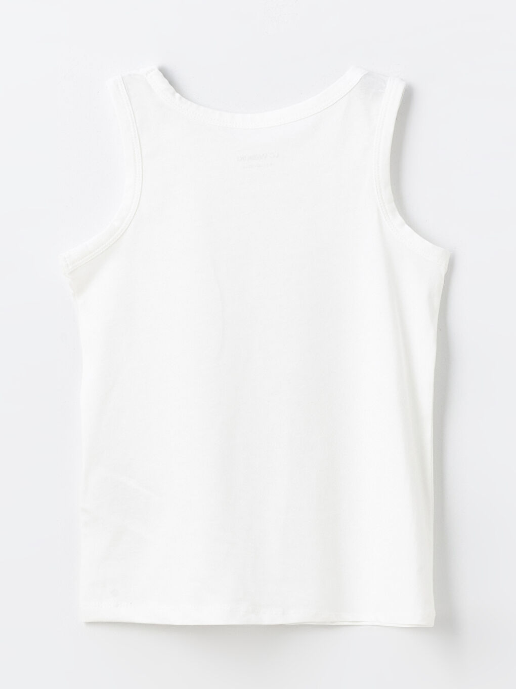 Ekru Bisiklet Yaka Kız Çocuk Atlet-1