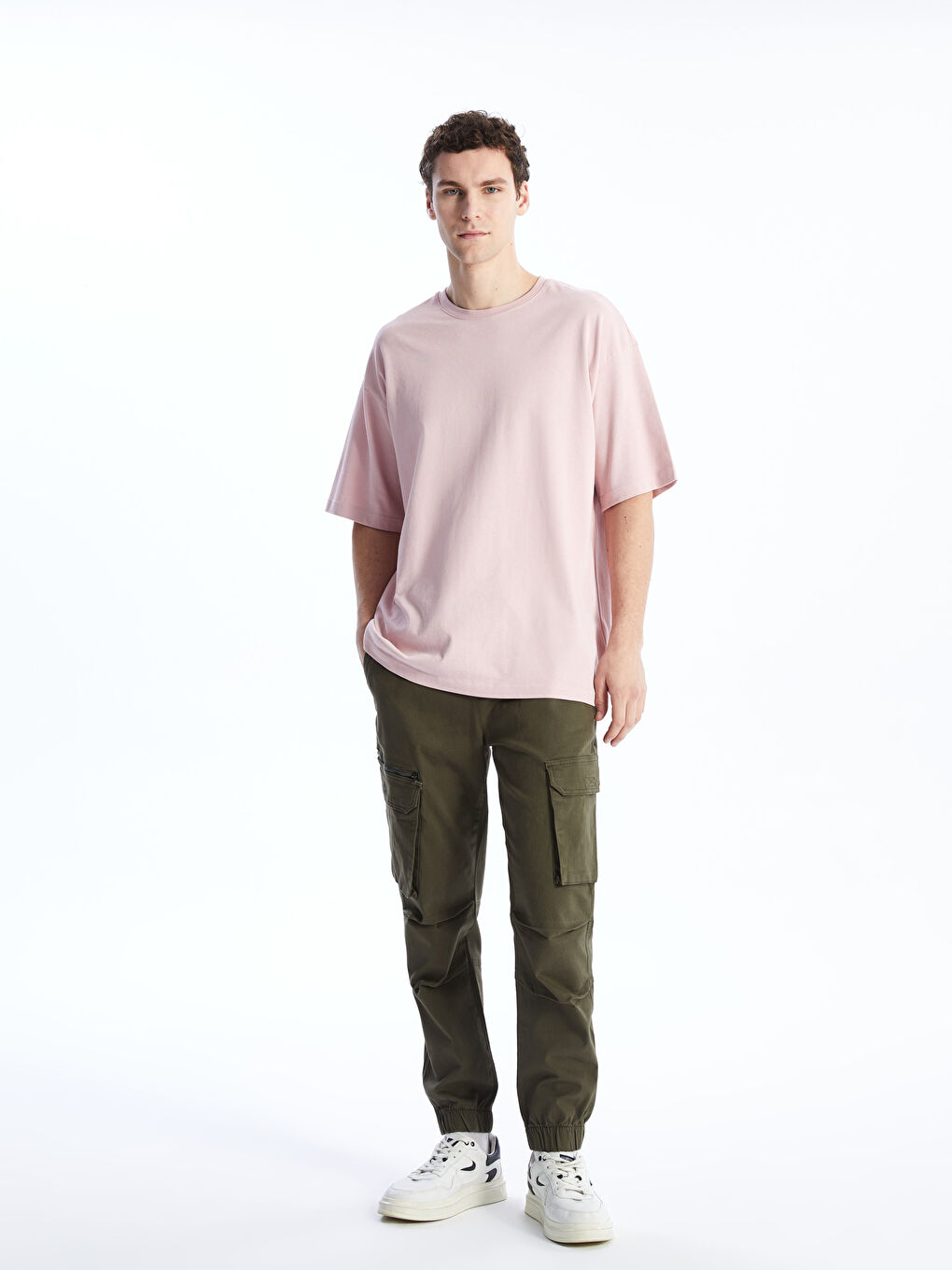 Haki Standart Kalıp Erkek Kargo Pantolon