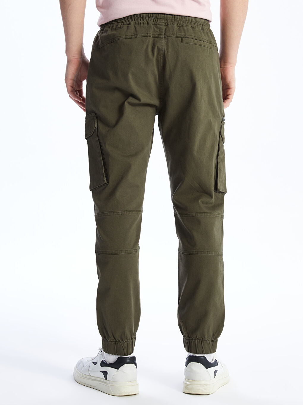 Haki Standart Kalıp Erkek Kargo Pantolon-4
