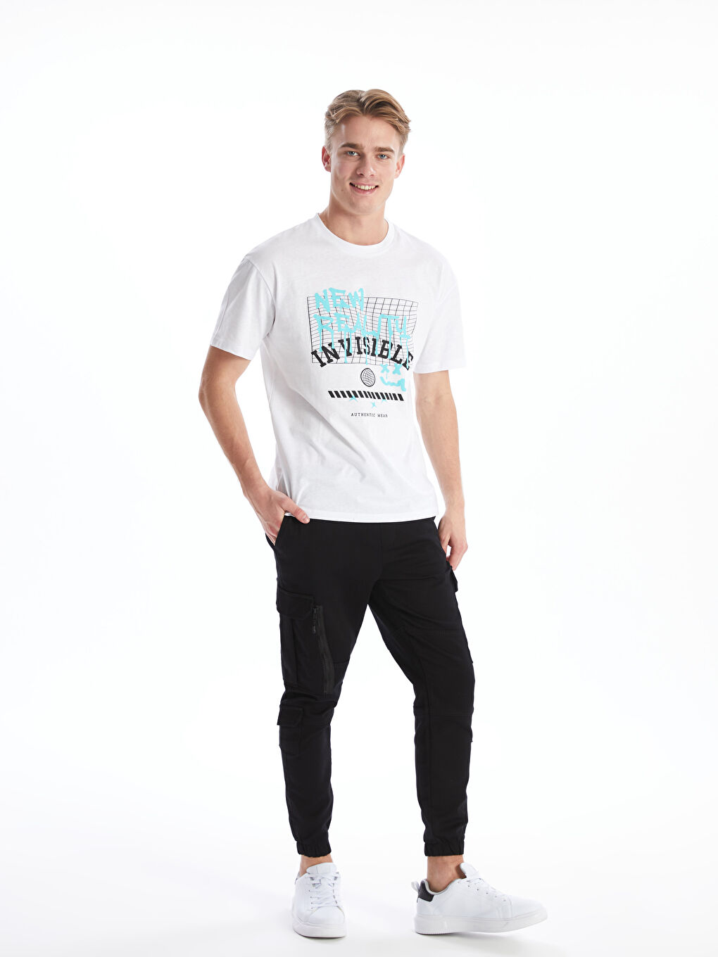 Siyah Slim Fit Erkek Kargo Pantolon