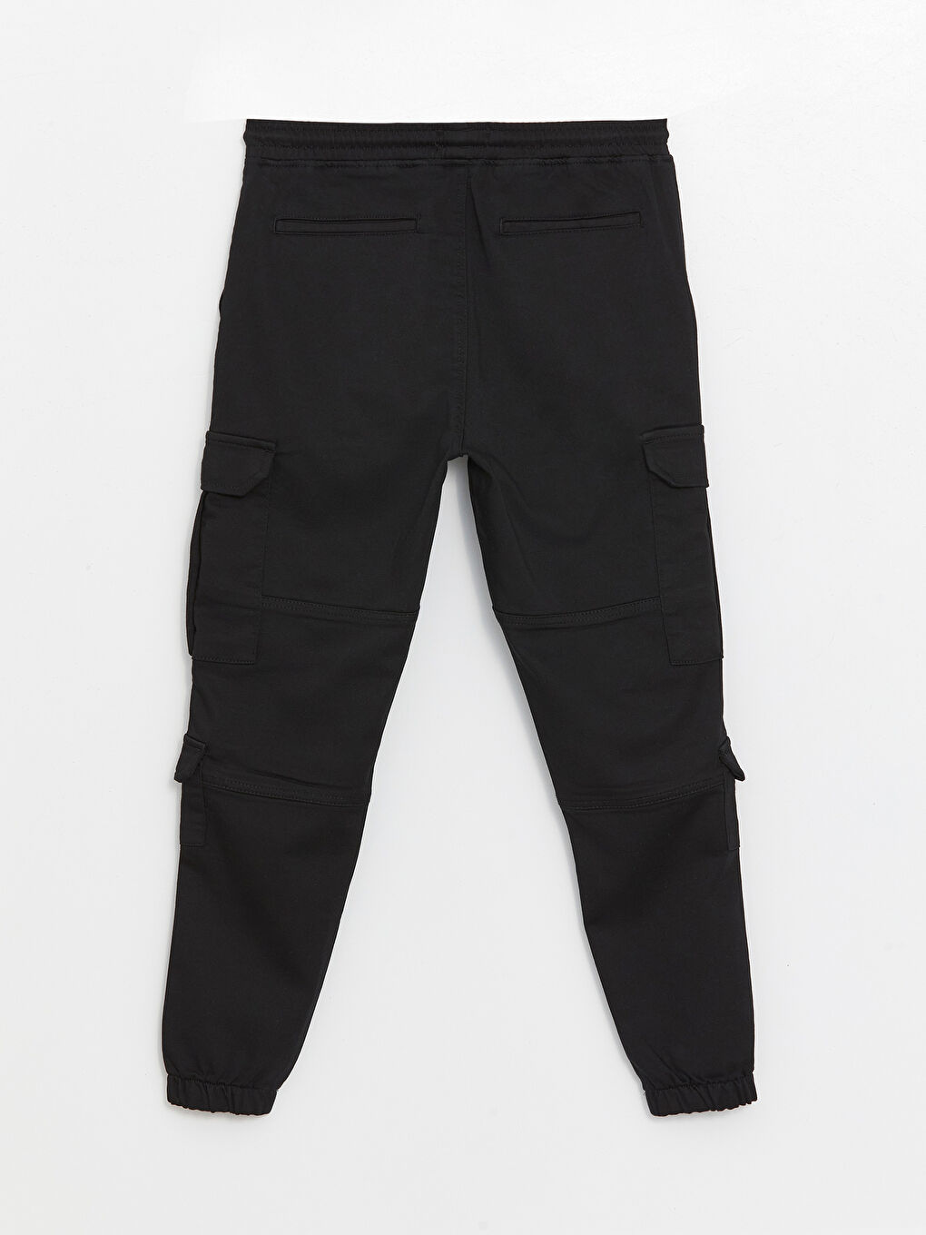 Siyah Slim Fit Erkek Kargo Pantolon-6