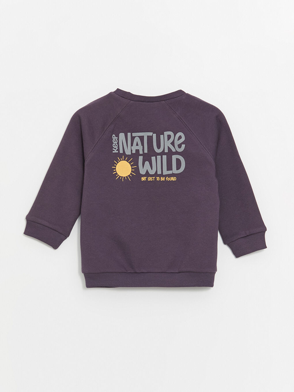 LCW baby Koyu Mor Bisiklet Yaka Uzun Kollu Baskılı Erkek Bebek Sweatshirt - 2