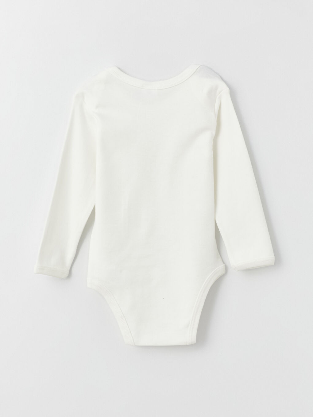 Ekru Bisiklet Yaka Unisex Çıtçıtlı Body 5'li-7
