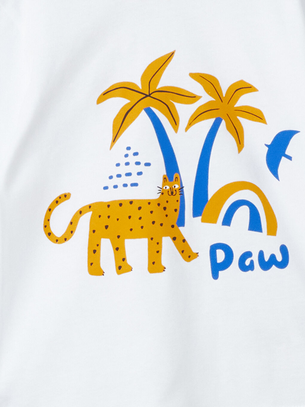 Beyaz Bisiklet Yaka Uzun Kollu Baskılı Erkek Bebek Tişört-3