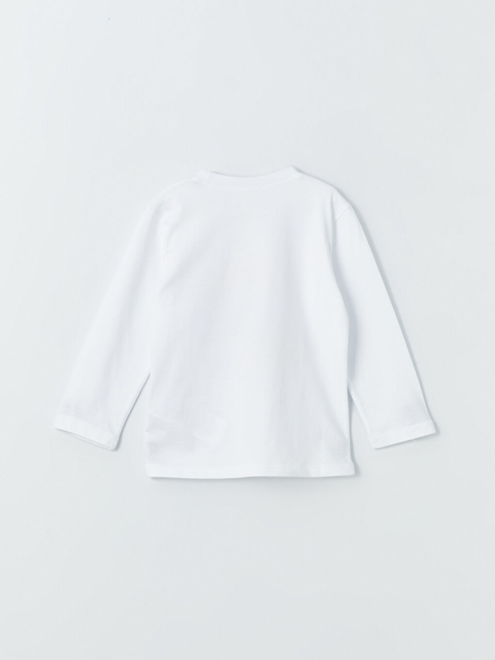 Beyaz Bisiklet Yaka Uzun Kollu Baskılı Erkek Bebek Tişört-4