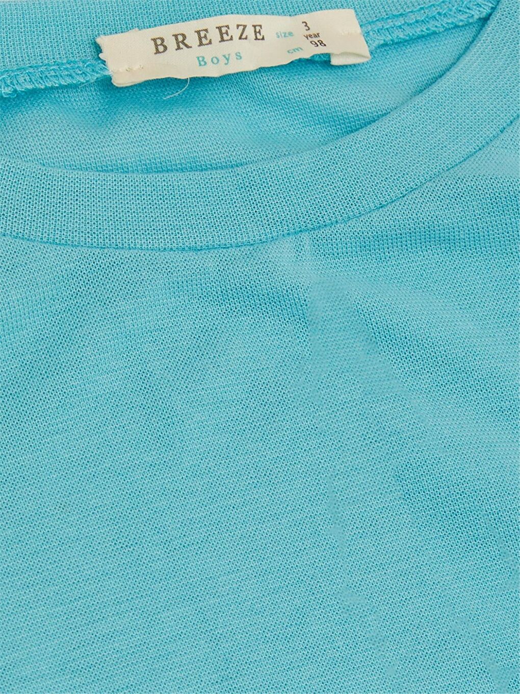 Turkuaz Bisiklet Yaka Uzun Kollu Erkek Bebek Tişört-2