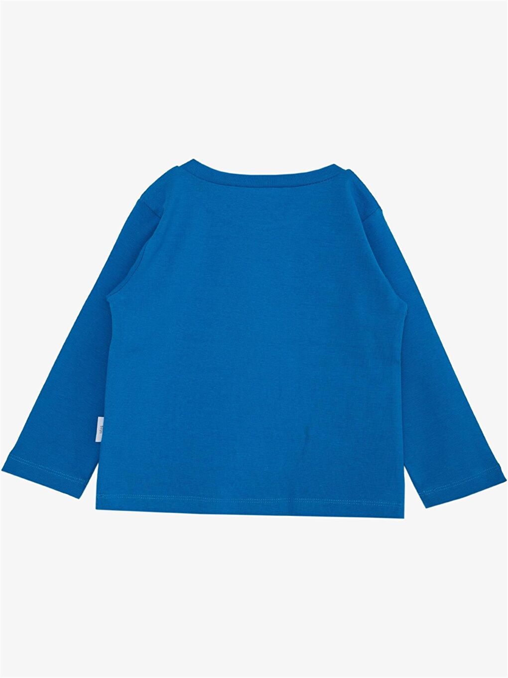 Mavi Bisiklet Yaka Uzun Kollu Erkek Bebek Tişört-1