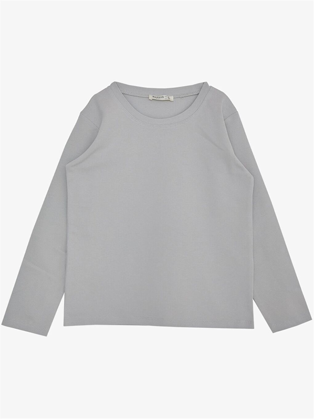 Bej Bisiklet Yaka Uzun Kollu Erkek Çocuk Tişört