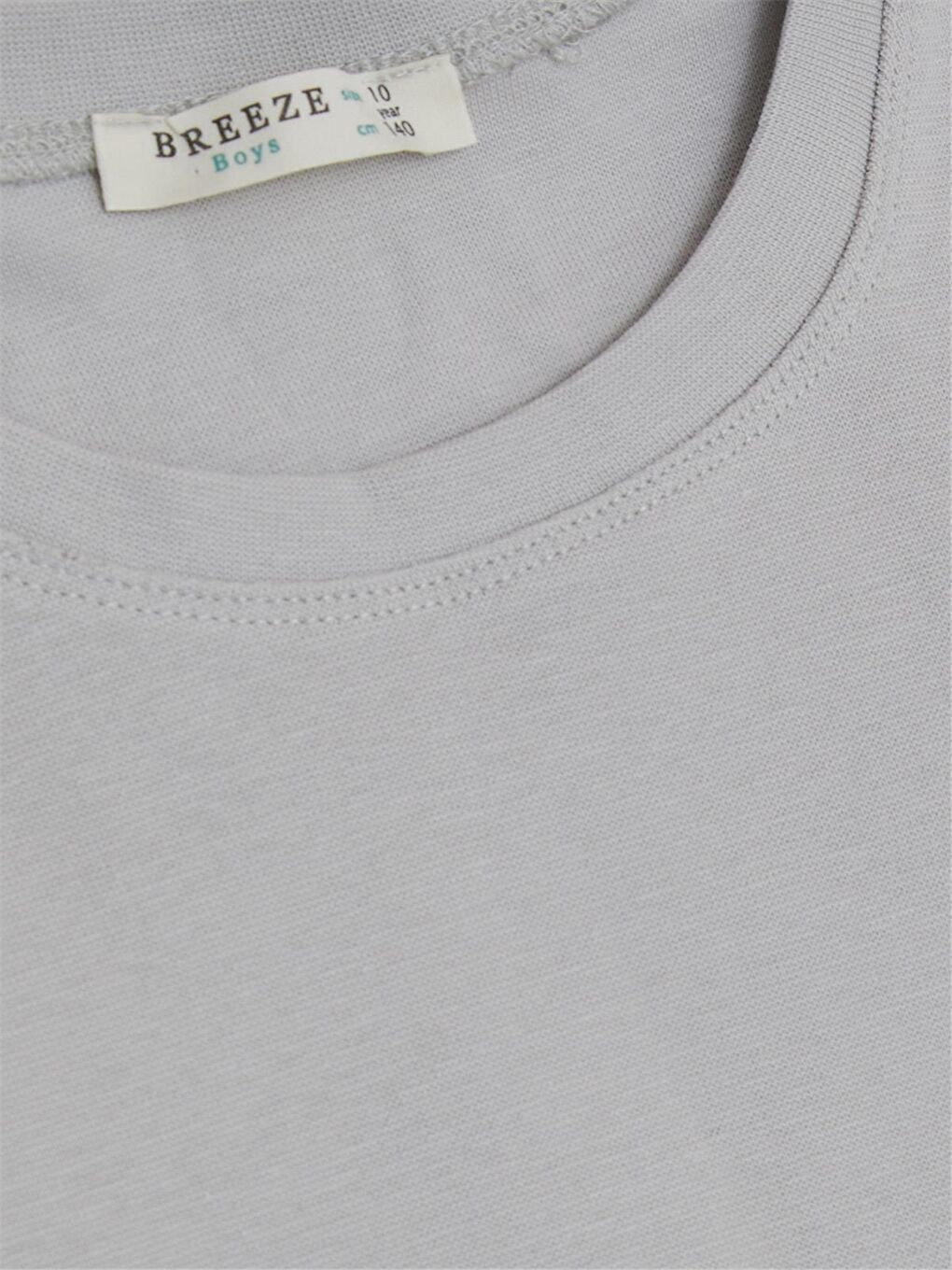 Bej Bisiklet Yaka Uzun Kollu Erkek Çocuk Tişört-2