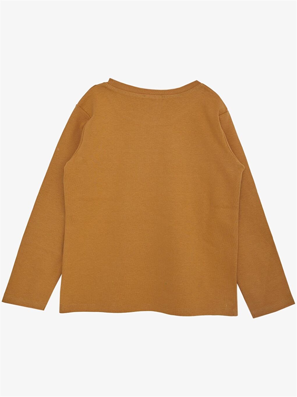 Kahverengi Bisiklet Yaka Uzun Kollu Erkek Çocuk Tişört-1