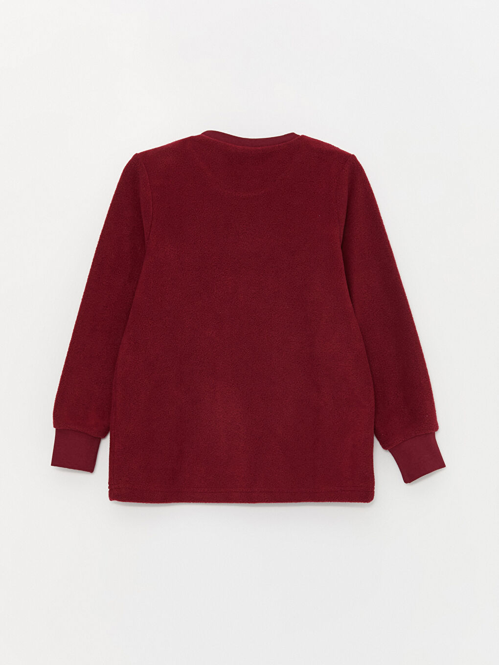 Mürdüm Bisiklet Yaka Nakışlı Uzun Kollu Polar Erkek Çocuk Pijama Takımı-3