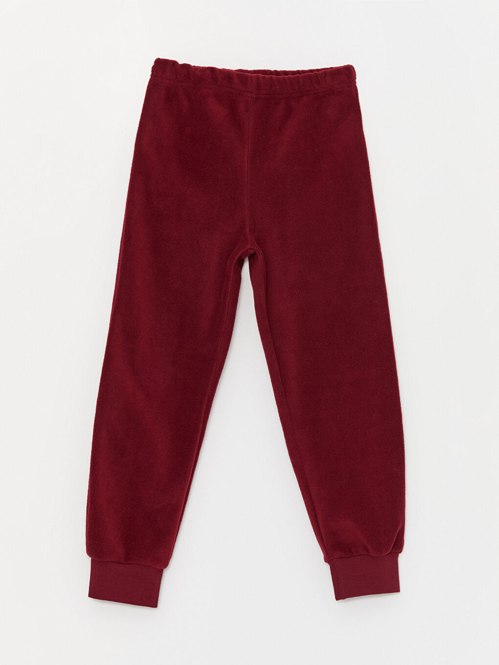 Mürdüm Bisiklet Yaka Nakışlı Uzun Kollu Polar Erkek Çocuk Pijama Takımı-4