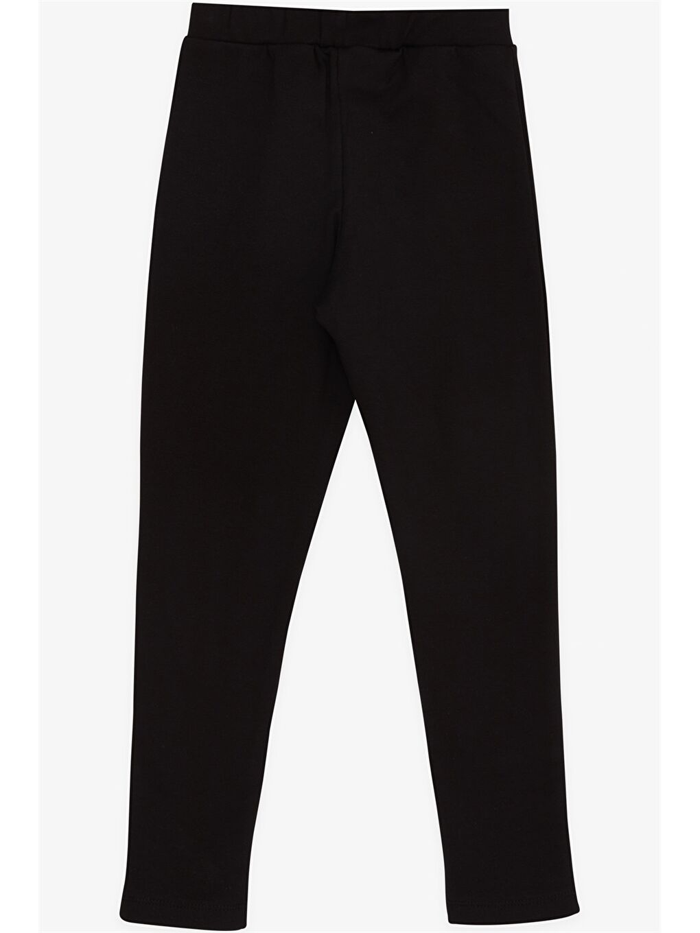 Siyah Beli Lastikli Basic Kız Çocuk Eşofman Altı-1