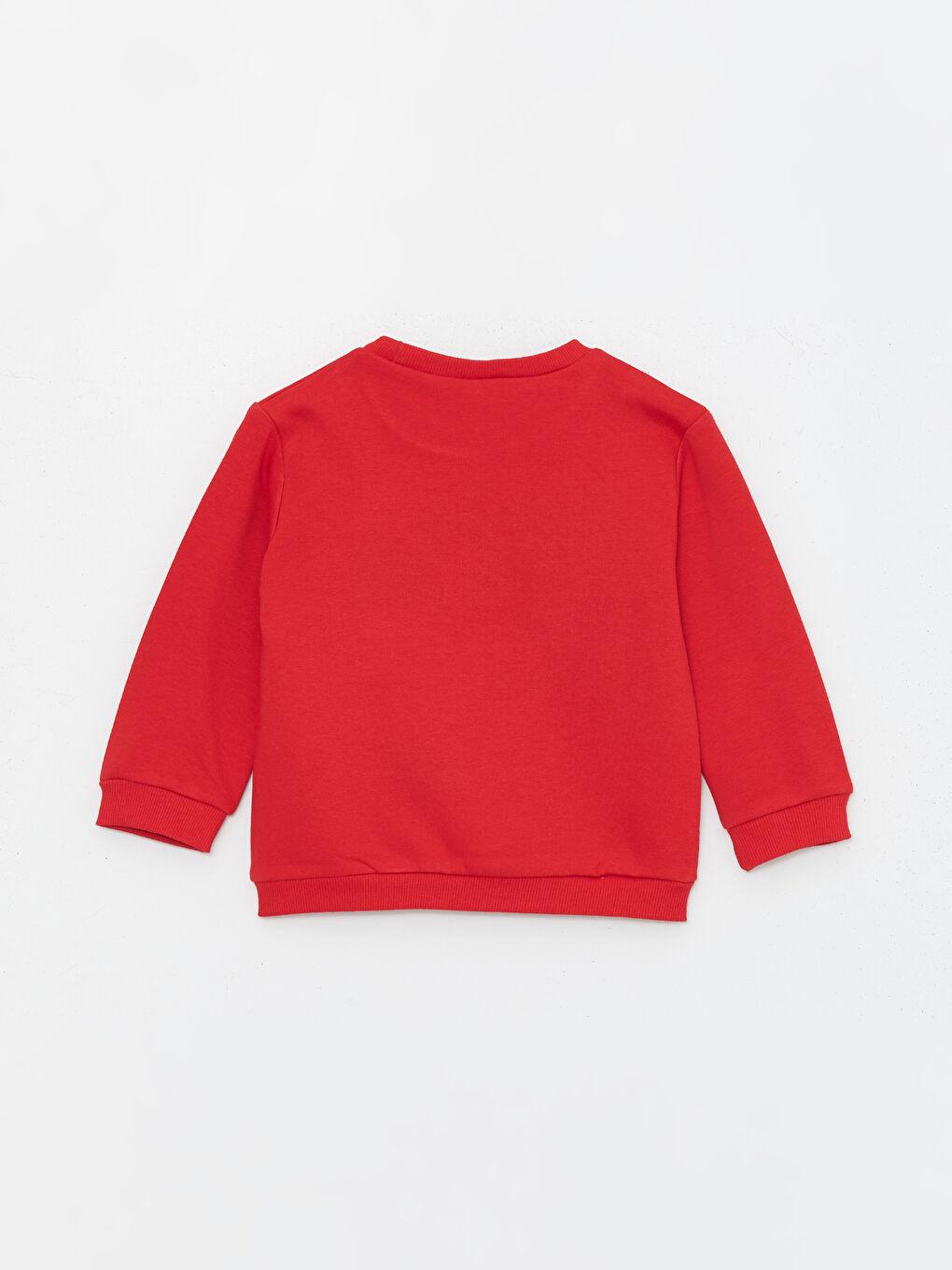 Kırmızı Bisiklet Yaka Uzun Kollu Baskılı Kız Bebek Sweatshirt-1