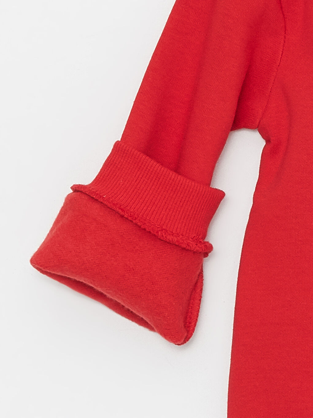 Kırmızı Bisiklet Yaka Uzun Kollu Baskılı Kız Bebek Sweatshirt-2