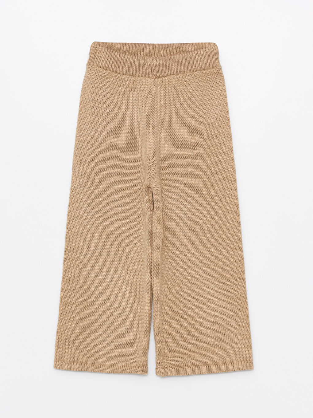 Bej Beli Lastikli Kız Bebek Pantolon