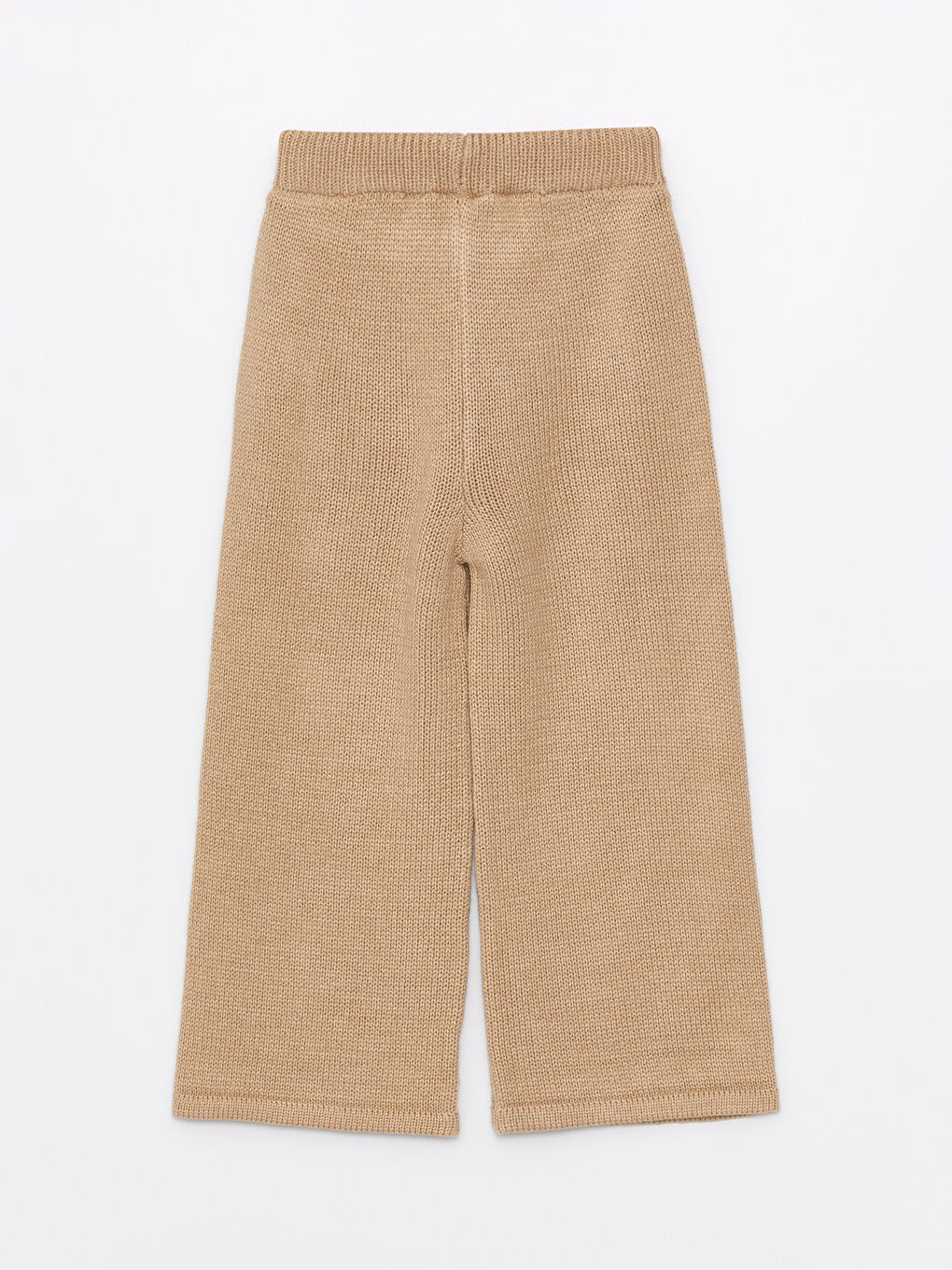 Bej Beli Lastikli Kız Bebek Pantolon-1