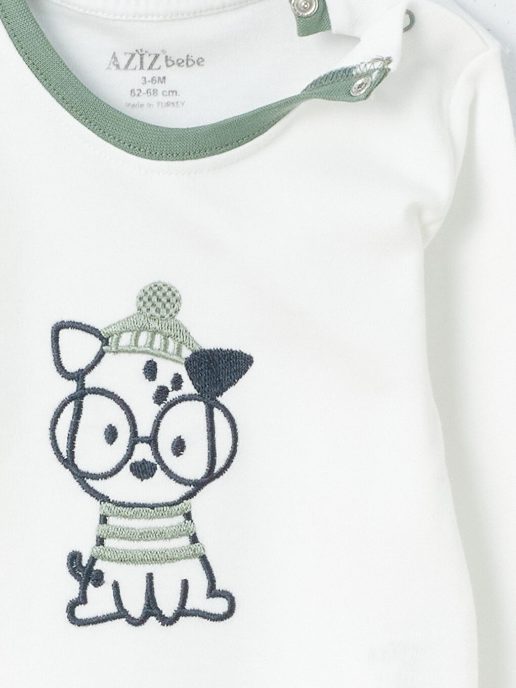 Yeşil Baskılı Erkek Bebek Takım 3'lü-7