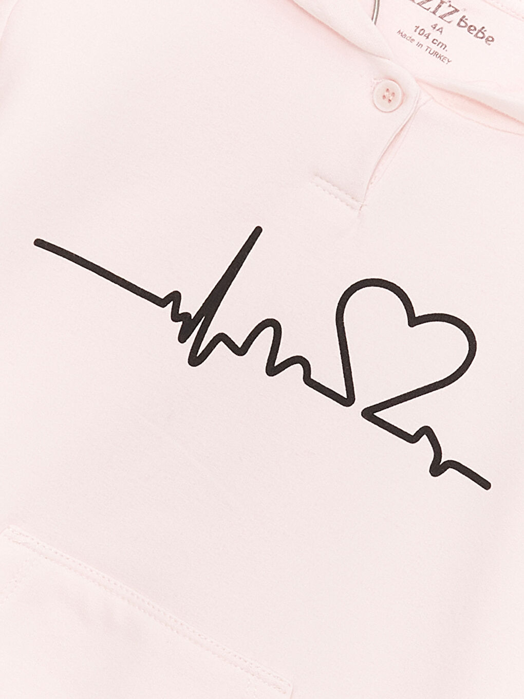 Yeşil Baskılı Uzun Kollu Kız Çocuk Hoodie ve Eşofman Altı-3