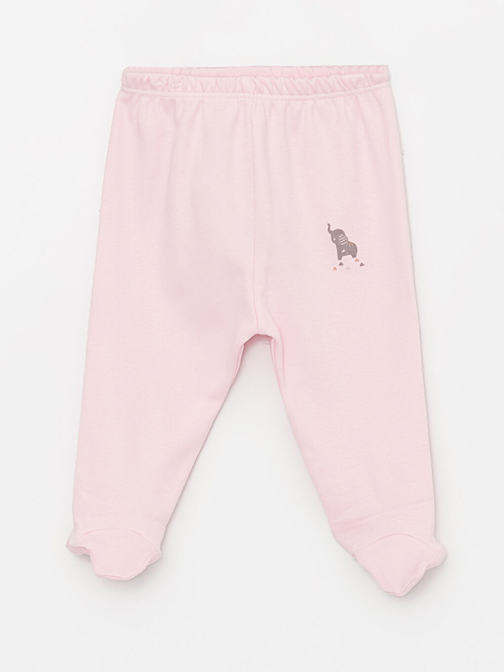 AZİZ BEBE Pembe Beli Lastikli Basic Kız Bebek Pijama Alt