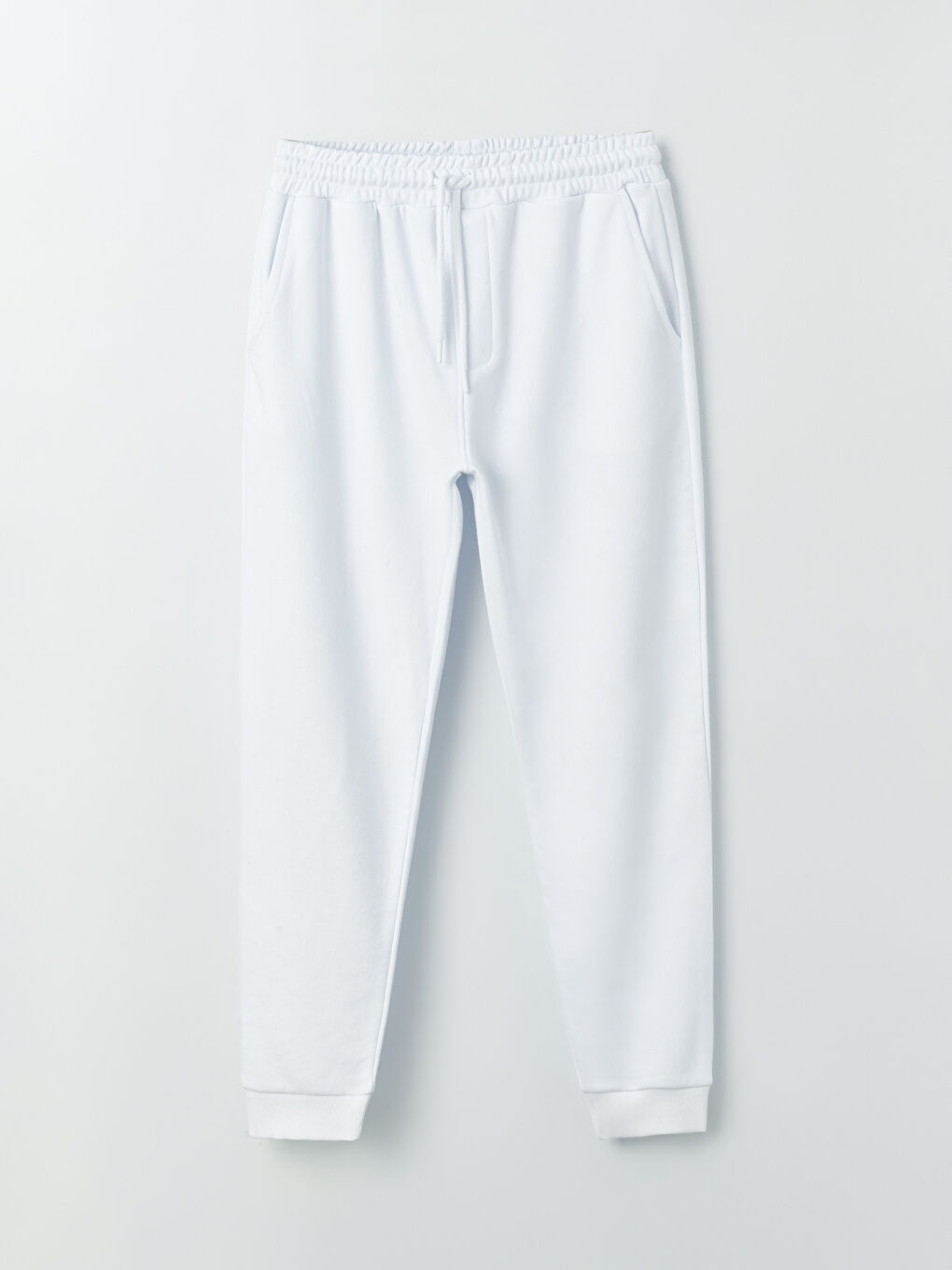 Beyaz Standart Kalıp Erkek Jogger Eşofman Altı-4