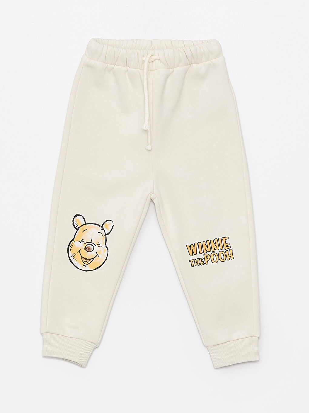 LCW baby Açık Bej Bisiklet Yaka Uzun Kollu Winnie the Pooh Baskılı Erkek Bebek Sweatshirt ve Pantolon 2'li Takım - 2