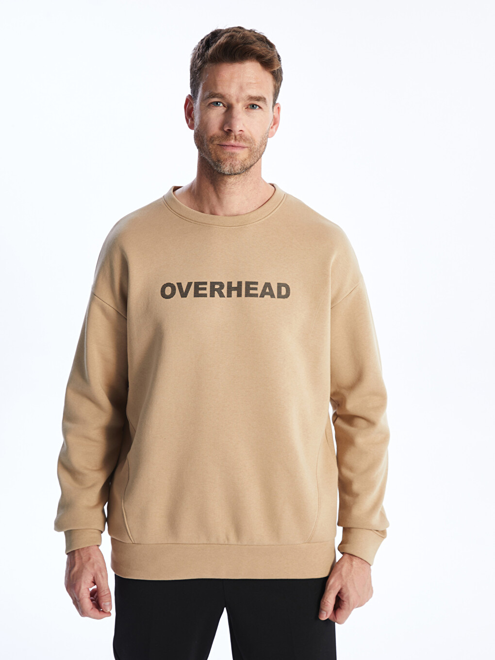 LCW ECO Crew Neck Long Sleeve Printed Men's Sweatshirt - W3K891Z8