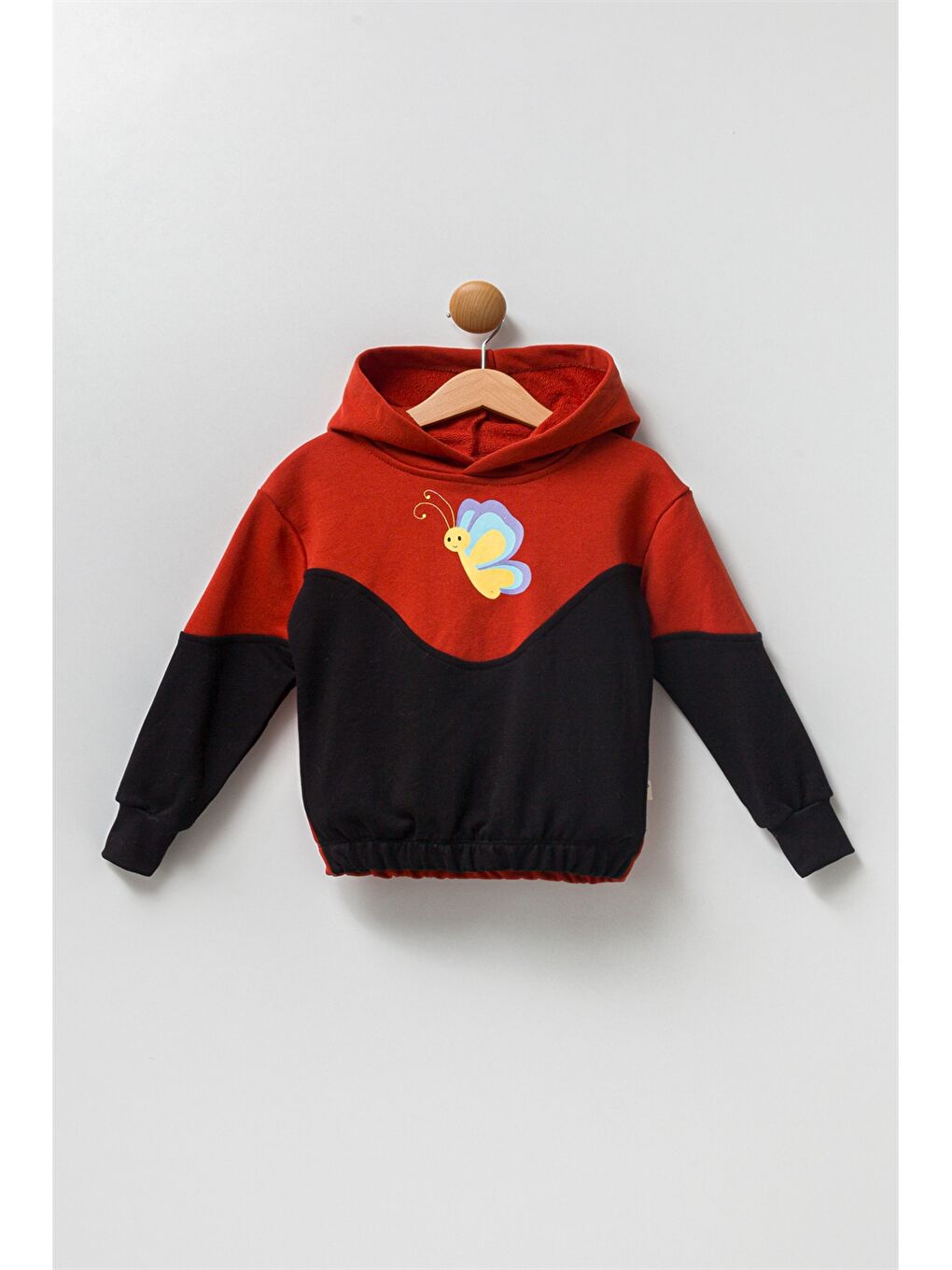 Pija Pija Kiremit Uzun Kollu Baskılı Kız Bebek Hoodie