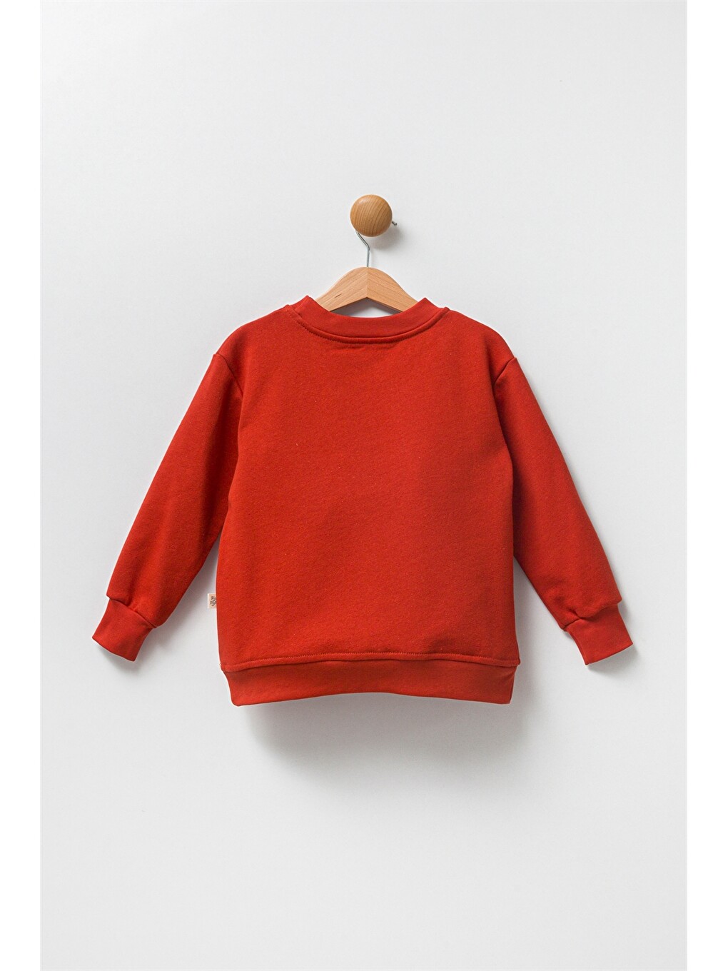 Kahverengi Bisiklet Yaka Uzun Kollu Kız Bebek Sweatshirt-1